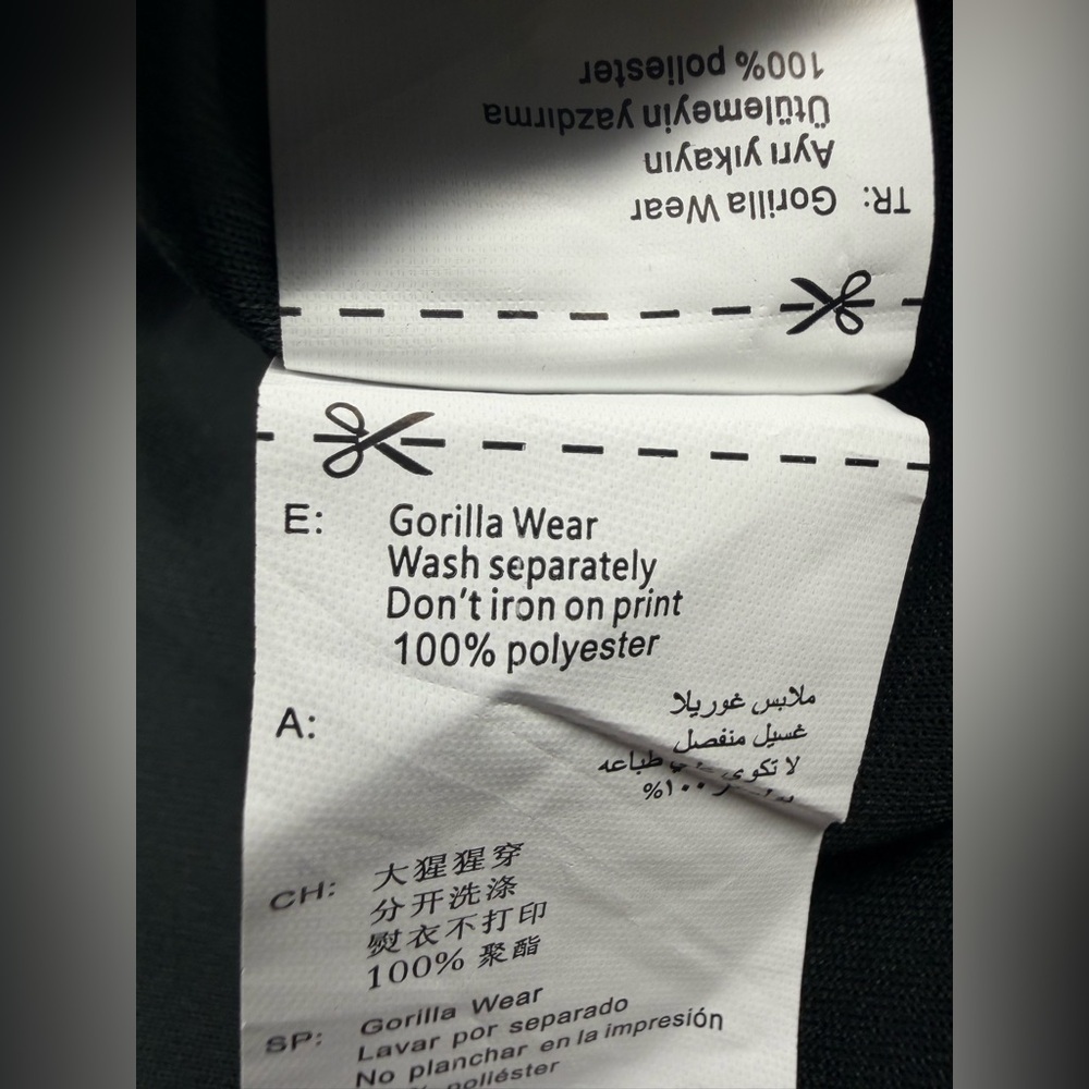 Gorilla Wear Black Polo Shirt Size 4XL - Picture 6 of 7